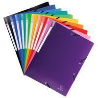 Set de 50 chemises 3 rabats PP 5/10e opaque A4 Assorties - Image principale