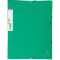 Lot de 25 chemises 3 rabats carte recyclée 380g/m2 A4 Vert foncé - Image principale