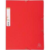 Lot de 25 chemises 3 rabats à élastique carte recyclée 380g/m2 A4 Rouge - Image principale