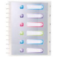 Lot de 4 Protège-documents amovibles à anneaux PP crystal 60 vues A4 - Image principale