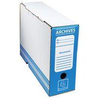 Lot de 50 boîtes archive dos 100mm carton ondulé couleurs 25x34cm Bleu - Image principale