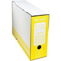 Lot de 50 boîtes archive dos 100mm carton ondulé couleurs 25x34cm Jaune - Image principale