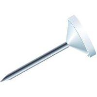 Boîte de 100 épingles tête plate unie pointe 8mm blanc - Image principale