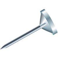 Boîte de 100 épingles tête plate unie pointe 8mm cristal - Image principale