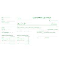 Carnet à souche quittance de loyer 50 feuillets 13x18,5 cm