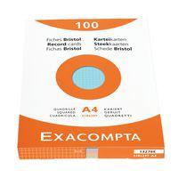 Étui de 100 fiches quadrillé 5x5 non perforé 210x297mm