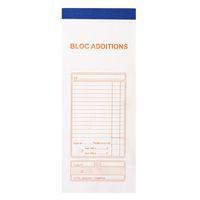Bloc addition 50 feuillets autocopiants numérotés 9,1x22,5cm