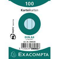 Paquet 100 fiches filmées bristol ligné non perforé 55x74mm thumbnail image
