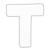 Petite lettre T 12cm (Lot de 10) - Image principale