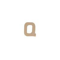 Lettre Q kraft 20cm (Lot de 6) - Image principale