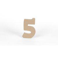 Chiffre 5 kraft 20cm (Lot de 6) - Image principale