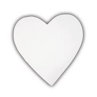 Petit coeur plein à décorer en papier mâché 12 cm blanc- Décopatch