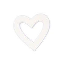 Coeur contour 20,5 cm en papier mâché à décorer - Décopatch
