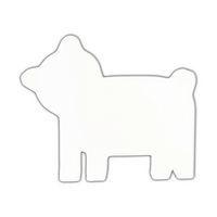 Symbole Ours en papier mâché à décorer 12 cm blanc - Décopatch