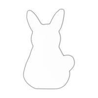 Symbole Lapin en papier mâché à décorer 12 cm blanc - Décopatch