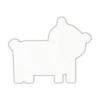 Symbole Ours en papier mâché à décorer 20,5 cm blanc - Décopatch