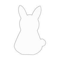Symbole Lapin en papier mâché à décorer 20,5 cm blanc - Décopatch