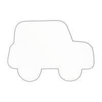 Symbole Voiture en papier mâché à décorer 20,5 cm blanc - Décopatch
