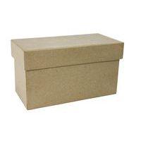 Boîte rectangulaire 9x18x10 cm en papier mâché à décorer - Décopatch
