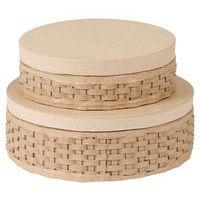 Assortiment 2 boîtes tressées rondes (Lot de 2) - Image principale