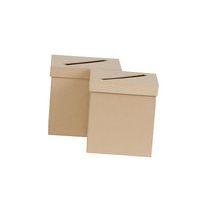 Lot 2 urnes carrées 19 cm en papier mâché à décorer - Décopatch
