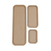 Lot de 3 plateaux rectangulaires en papier mâché à décorer - Décopatch