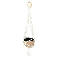 Suspension macramé S +cache-pot en papier mâché à décorer - Décopatch