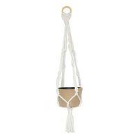 Suspension macramé L +cache-pot en papier mâché à décorer - Décopatch