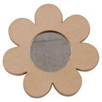Miroir fleur à suspendre en papier mâché à décorer - Décopatch