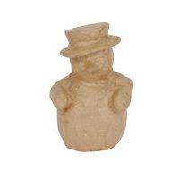 Bonhomme de neige 12 cm en papier mâché à décorer - Décopatch