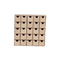 Etagère 25 petits tiroirs en papier mâché à décorer - Décopatch