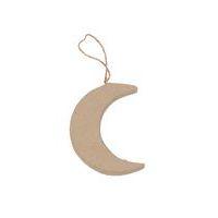 Lune plate à suspendre en papier mâché à décorer - Décopatch