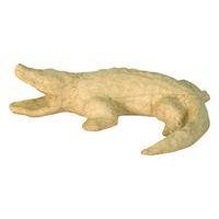 Crocodile 14 cm en papier mâché à décorer - Décopatch