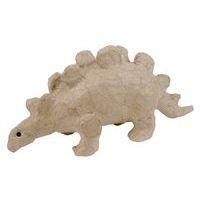 Dino stegosaure 8 cm en papier mâché à décorer - Décopatch