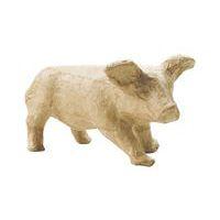 Cochon debout 5,5 cm en papier mâché à décorer - Décopatch