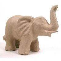 Eléphant 17 cm en papier mâché à décorer - Décopatch