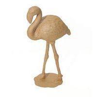 Flamand Rose 27 cm en papier mâché à décorer - Décopatch