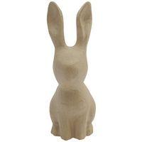 Lapin grandes oreilles 21,5 cm en papier mâché à décorer - Décopatch thumbnail image