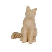 Chat 41 cm en papier mâché à décorer - Décopatch