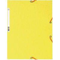 Lot de 25 chemises 3 rabats carte lustrée 400g/m2  A4 Jaune citron - Image principale