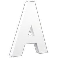 Lettres à décorer en papier mâché 20,5 cm blanc -Décopatch