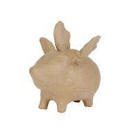 Tirelire cochon volant en papier mâché à décorer - Décopatch