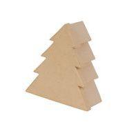 Boîte sapin S 8x18,5x20 cm en papier mâché à décorer - Décopatch