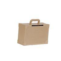 Urne valise 14,5x36x23,5 cm en papier mâché à décorer - Décopatch