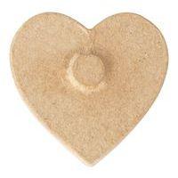 Pack 12 coeurs aimantés en papier mâché à décorer - Décopatch