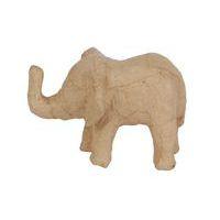 Elephanteau 7 cm en papier mâché à décorer - Décopatch