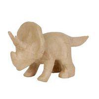 Triceratops 15,5 cm en papier mâché à décorer - Décopatch
