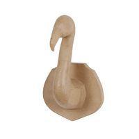 Trophée flamant rose 27 cm en papier mâché à décorer - Décopatch