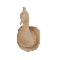 Trophée paon 26,5 cm en papier mâché à décorer - Décopatch