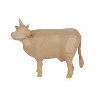 Vache 14 cm en papier mâché à décorer - Décopatch